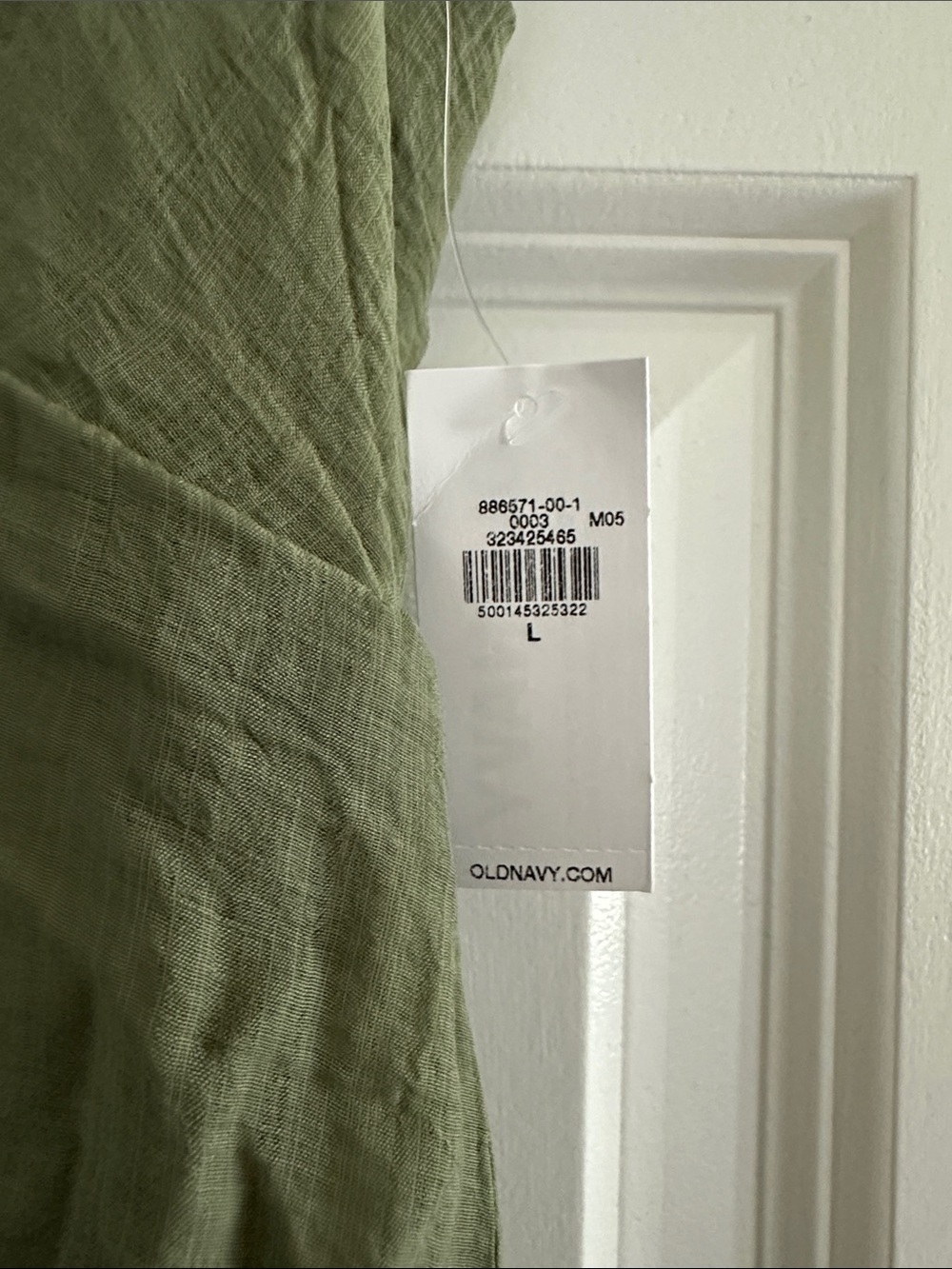 Old Navy Olive Ruffle V‑Neck Midi Dress - Picture 2 of 3